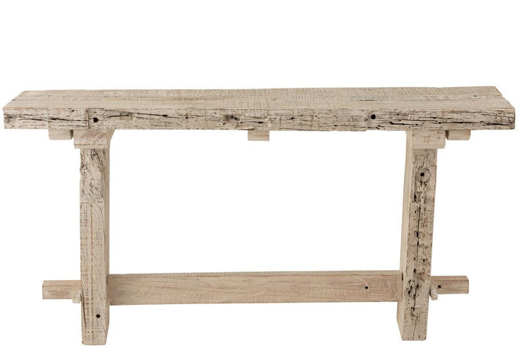 Console Brut Gerecycled Hout White Wash - Florismoo