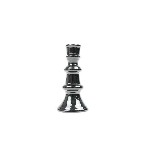 HV Chess Kandelaar M - 7x7x14 cm - Zwart - Florismoo Essentials & Mobility