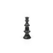 HV Classic Chess Kandelaar L - 9x9x23 cm - Zwart - Florismoo Essentials & Mobility