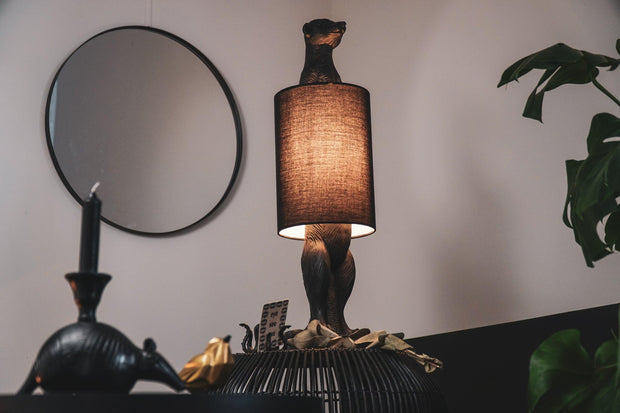 HV Meerkat Lamp - Zwart incl lampenkap - Florismoo Essentials & Mobility