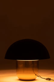 Lamp Paddestoel IJzer Zwart/Goud Large