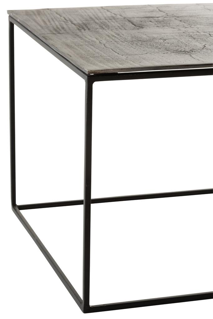 Salontafel Rechthoekig Geoxideerd Aluminium/Ijzer Antiek Zwart - Florismoo Essentials & Mobility