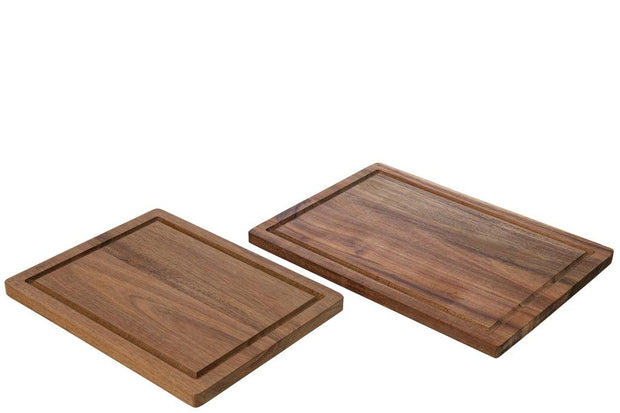 Set van 2 Sidetables Lounge Metaal/hout Wit/Naturel - Florismoo