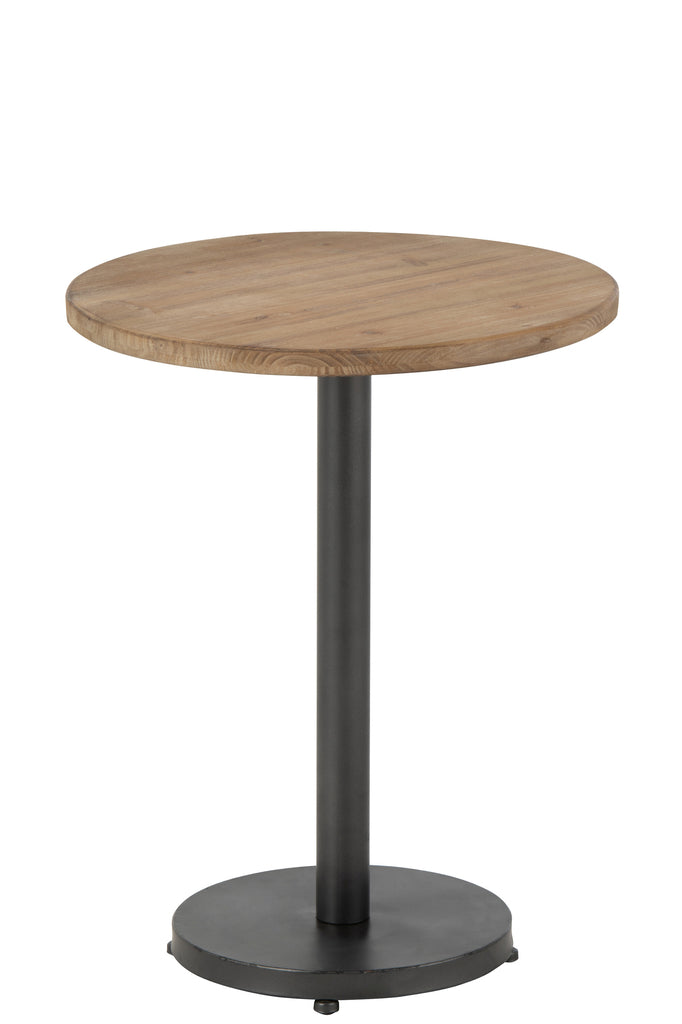 Sidetable Bar Rond Metaal/Hout Bruin