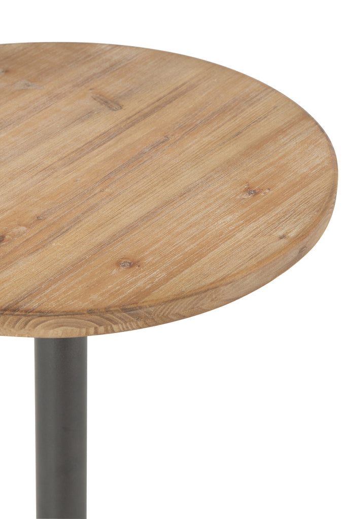 Sidetable Bar Rond Metaal/Hout Bruin