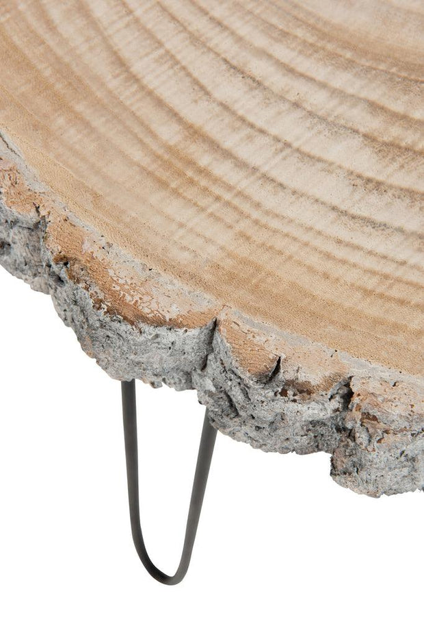 Sidetable Paulownia Wood/Iron Grey Wash Klein - Florismoo
