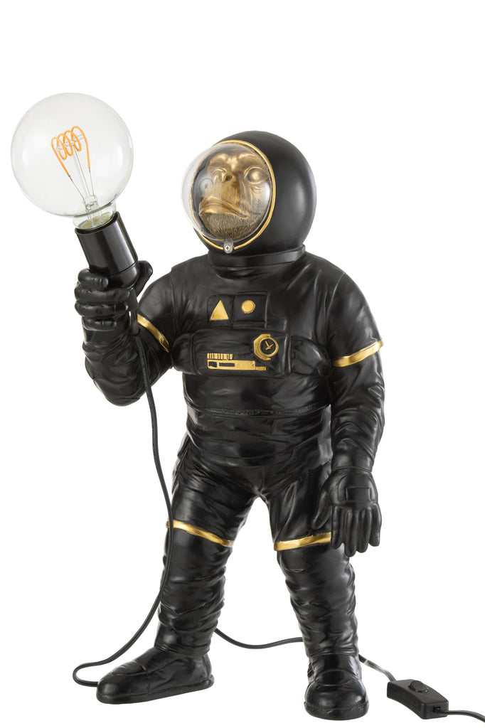 Tafellamp Astronaut Poly Zwart/Goud