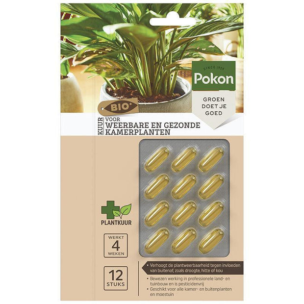 Pokon Bio Kuur voor weerbare en gezonde kamerplanten Capsules 12 stuks - Florismoo
