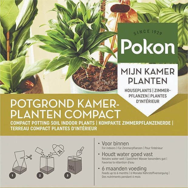 Pokon Kokos Potgrond Kamerplanten compact 10L - Florismoo