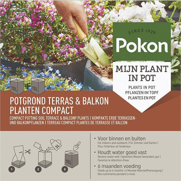 Pokon Kokos Potgrond Terras&Balkon compact 20L - Florismoo