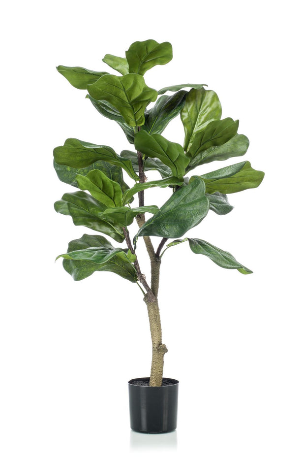 Kunstplant - Ficus Lyrata - Tabaksplant - 100 cm