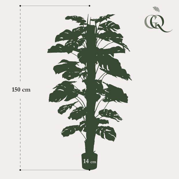 Monstera Deliciosa - kunstplant - 150 cm