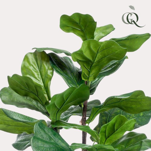 Kunstplant - Ficus Lyrata - Tabaksplant - 100 cm
