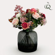 Kunstbloemen - Bouquet M - Flame Roses - 45 cm